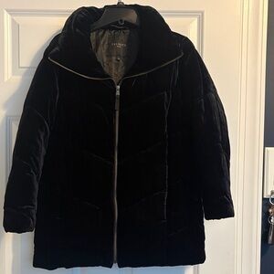 Talbots Black Velvet Puffer Jacket XSP